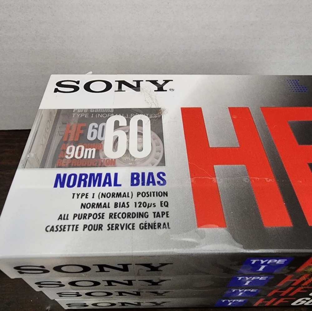 NEW Sony HF 60 Cassette Tapes- SET OF 4 - Picture 2 of 5